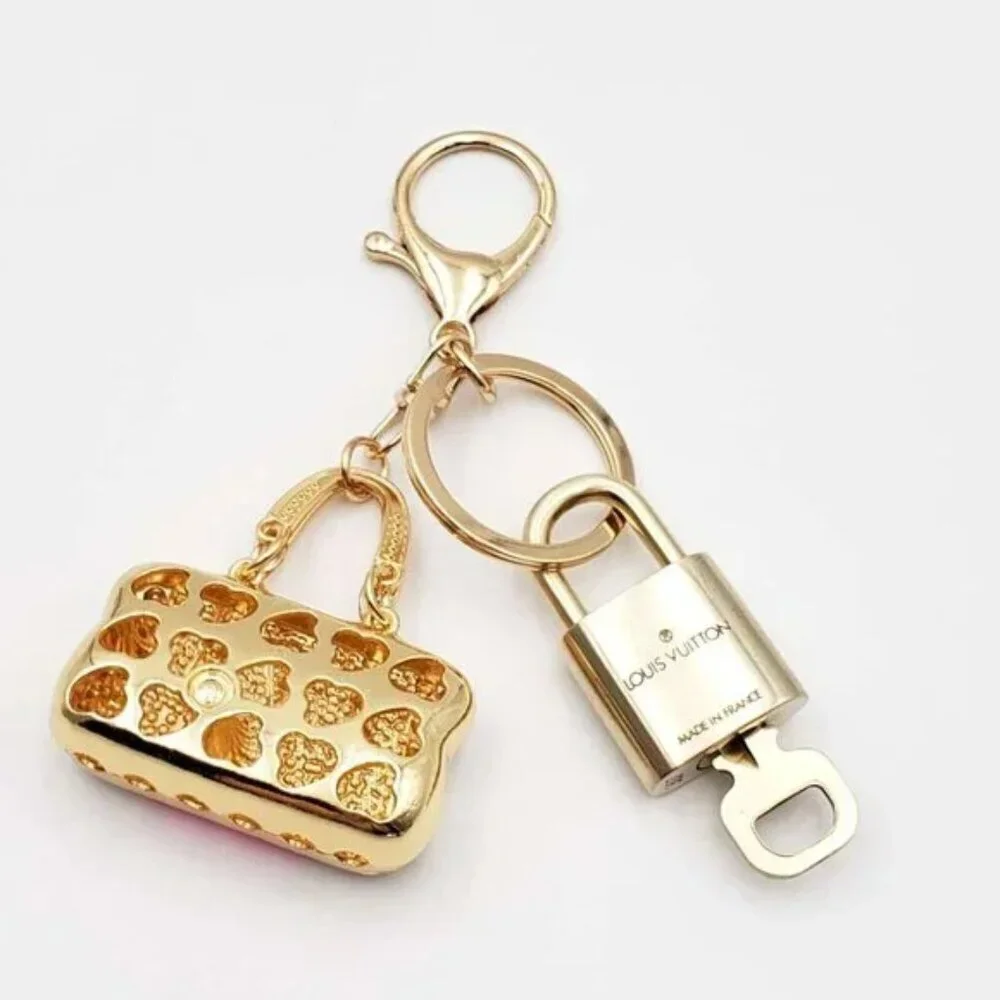 Louis Vuitton Gold Padlock 🔑 Authentic LV Unbranded Keychain Bag Charm - Picture 7 of 7